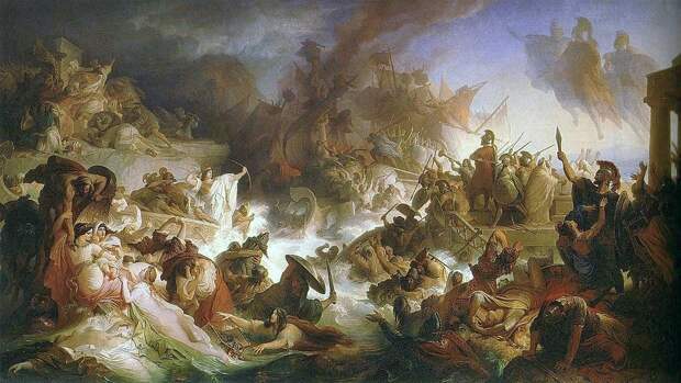 Вильгельм фон Каульбах, «Битва при Саламине». <br>