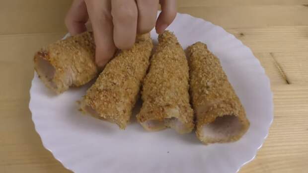 Куриные трубочки с кремом Кулинария, Рецепт, Еда, Закуска, Праздничный стол, Другая кухня, Меню, Видео рецепт, Видео, Длиннопост