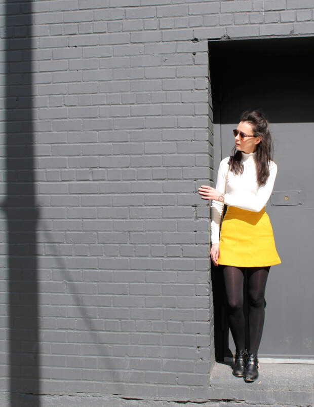 Canary yellow skirt 2
