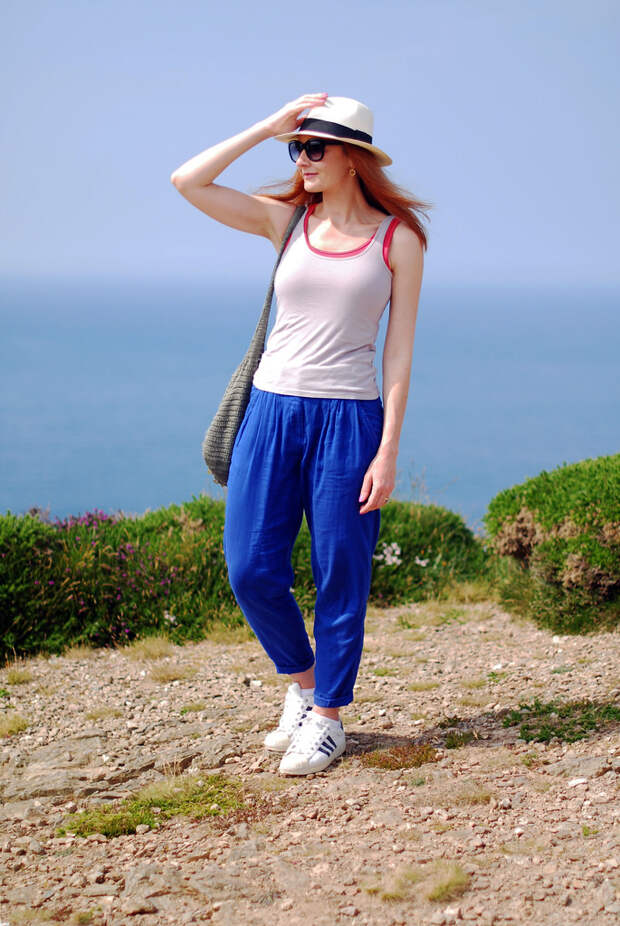 Summer casual, Panama hat