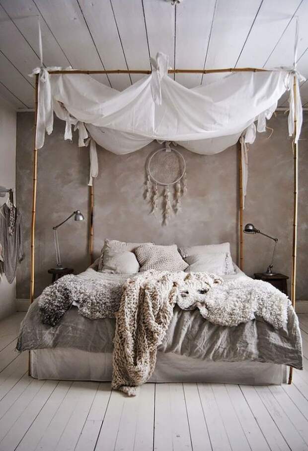 Спальня в стиле бохо шик
