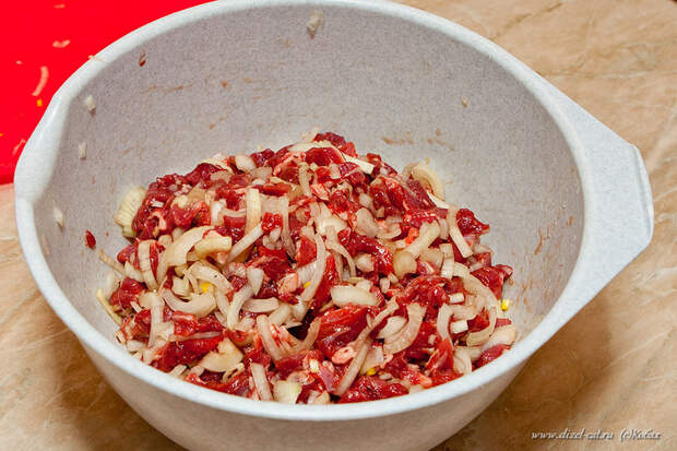 пирог с мясом