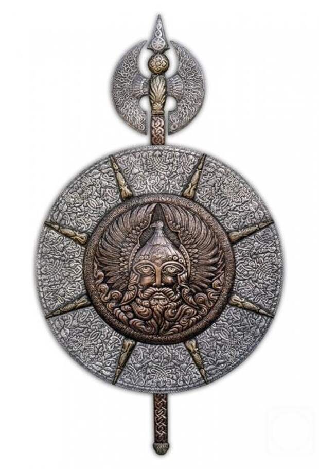 Морозов Виктор. Щит с секирой "Перун"
