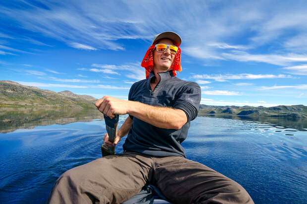 Rocking the Makeshift Wooden Paddle Canoe Adventure Greenland