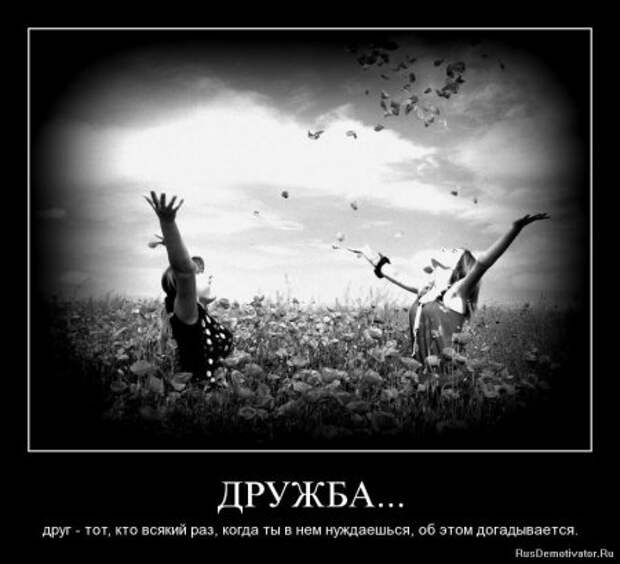 Демотиваторы про дружбу.
