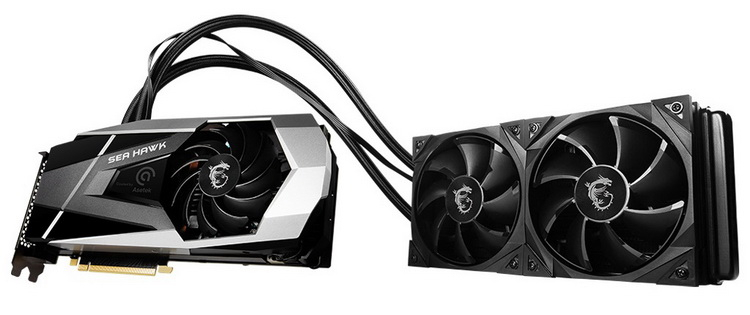 MSI выпустила GeForce RTX 3080 Sea Hawk X с гибридной системой охлаждения