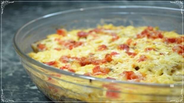 Фото к рецепту: Баклажаны в духовке с сыром и томатным соусом. Запеканка из баклажан 