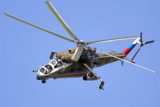Ми-24 отличается характерным обликом, благодаря которому получил прозвище «Крокодил» © Марина Лысцева, ТАСС