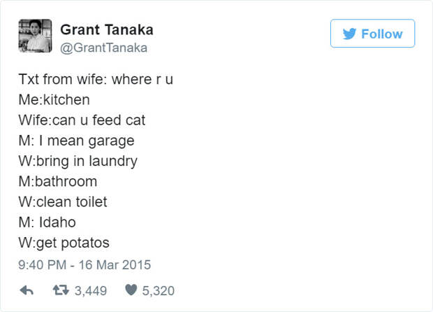 Funny Tweet About Wife