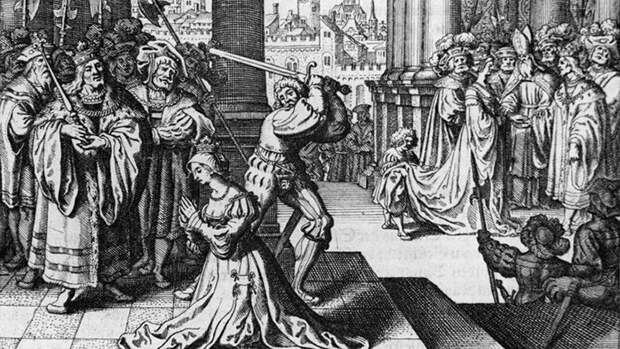 Казнь Анны Болейн, 15 мая 1536 года. Гравюра на меди. / Фото: Беттманн / thevintagenews.com