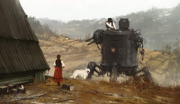 Война прошлого и будущего: картины Jakub Rozalski Война прошлого и будущего: картины Jakub Rozalski