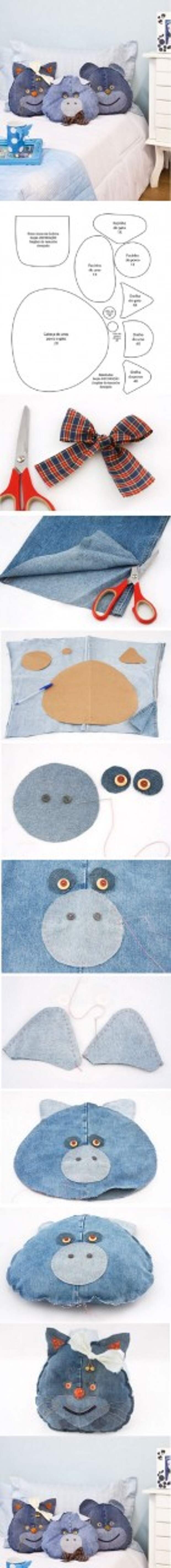 DIY Funny Jeans Pillows: 