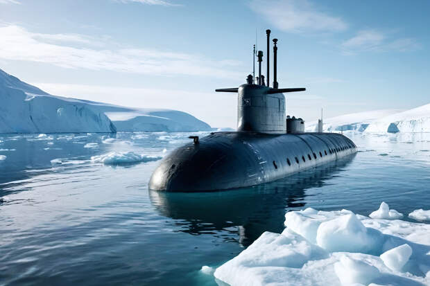 Россия рассматривает подлодки «Бореи» не просто как элемент флота, а как стратегический актив, наравне с ядерным оружием.  Фото: Изображение сгенерировано нейросетью Kandinsky 3.1