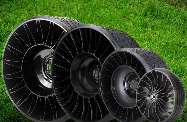 Безвоздушные шины: Michelin и GM к 2024 году запустят в производство шины, которые не нужно будет накачивать