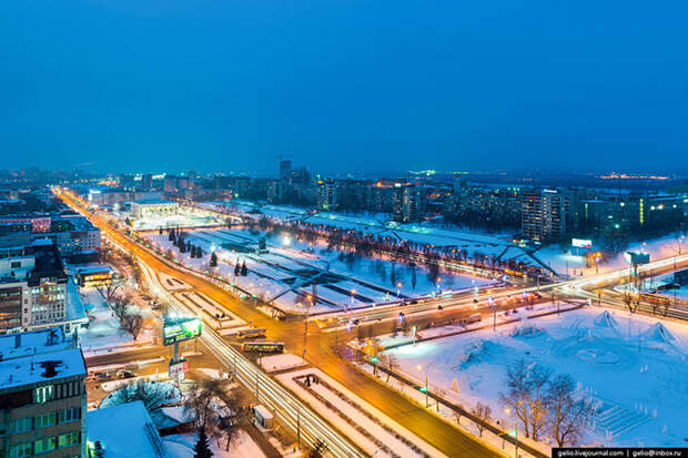 Зимняя Пермь с высоты