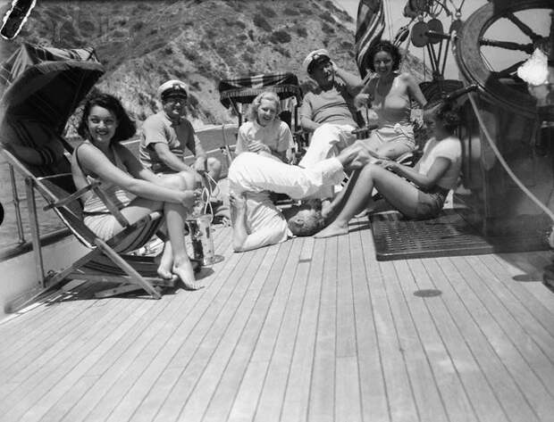 Paulette Goddard Tickling Charlie Chaplin&quot;s Feet