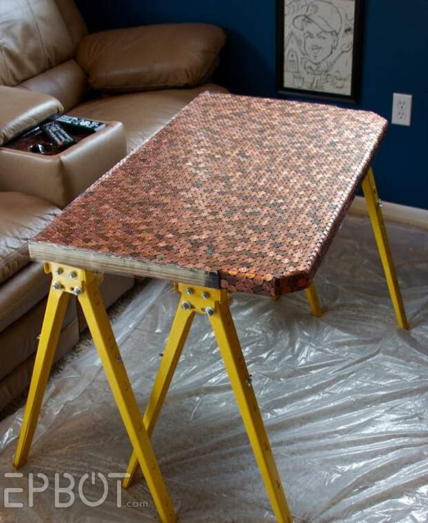 Столик из монет (Diy)