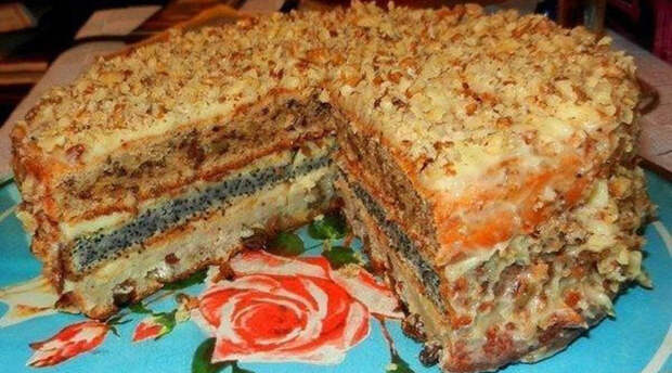 Популярный трехслойный домашний торт