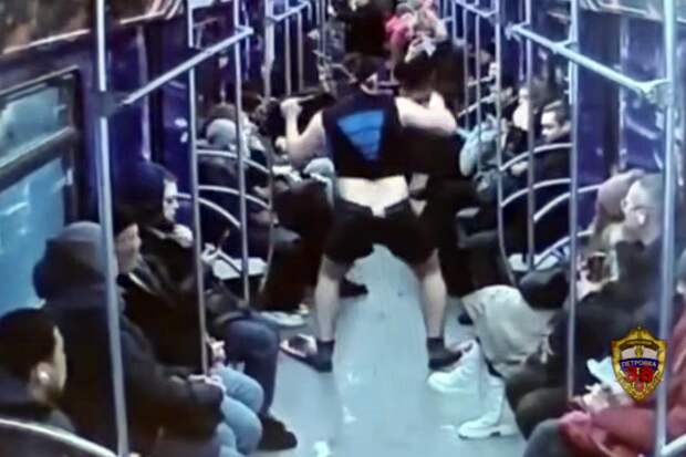 В Москве мужчину арестовали за танцы в ластах в вагоне метро