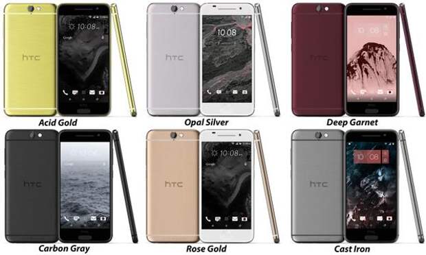 Рендеры HTC One A9 во всех цветах
