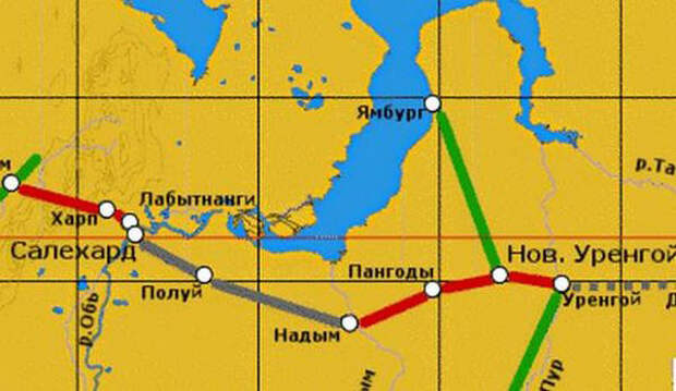 Карта где находится уренгой