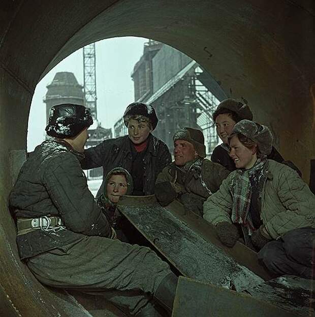 1958 год. Строительство Казахского металлургического завода