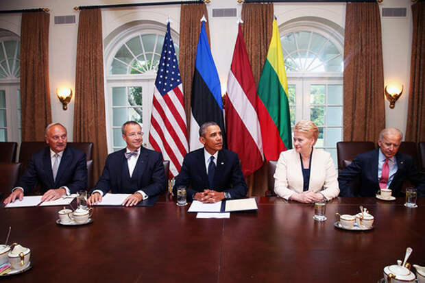 Встреча Барака Обамы в Белом доме с лидерами стран Прибалтики. 2013 г