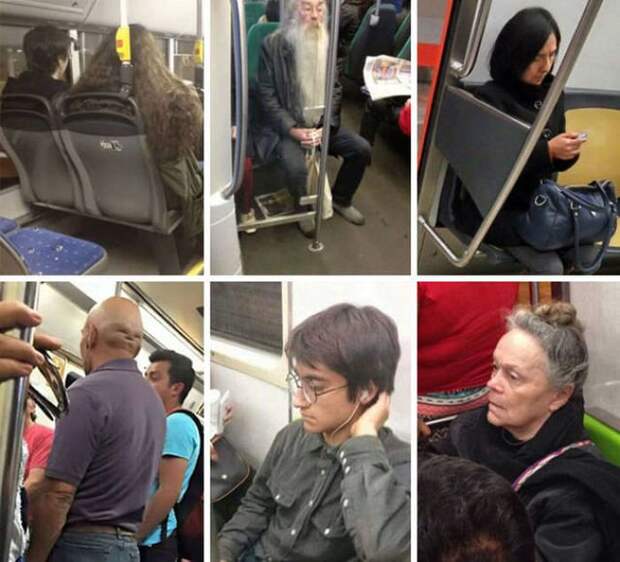 Странные пассажиры и ситуации в метро (43 фото)