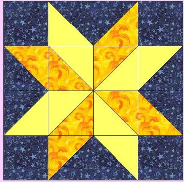 Missouri Quilt Block Patterns | For the hunter star block you will need two contrasting star colors ...