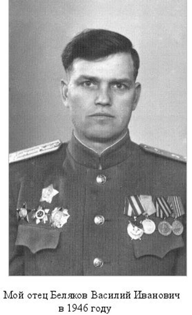 Мой отец Беляков Василий Иванович  в 1946 году