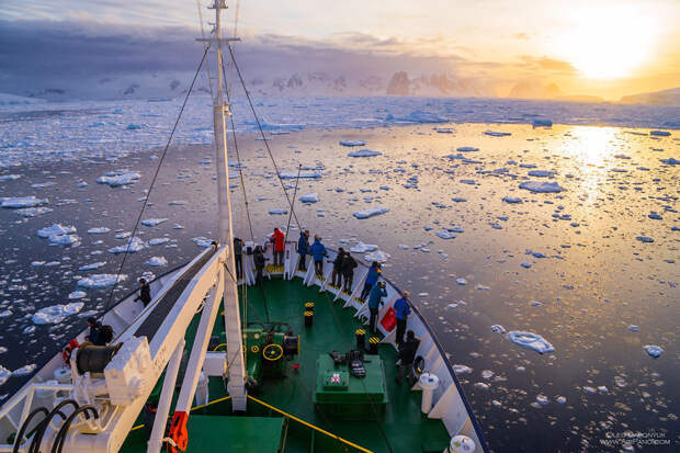 На палубе  Антарктика, фотография