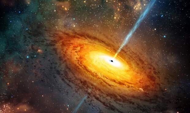 Самая старая Черная Дыра Объект J0100 + 2802 может считаться самой старой черной дырой в галактике. Когда Вселенной было всего 875 000 000, эта дыра уже была сформирована из 12 миллиардов солнц. Для сравнения, черная дыра в центре Млечного Пути имеет размеры всего в 5 миллиона Солнц.