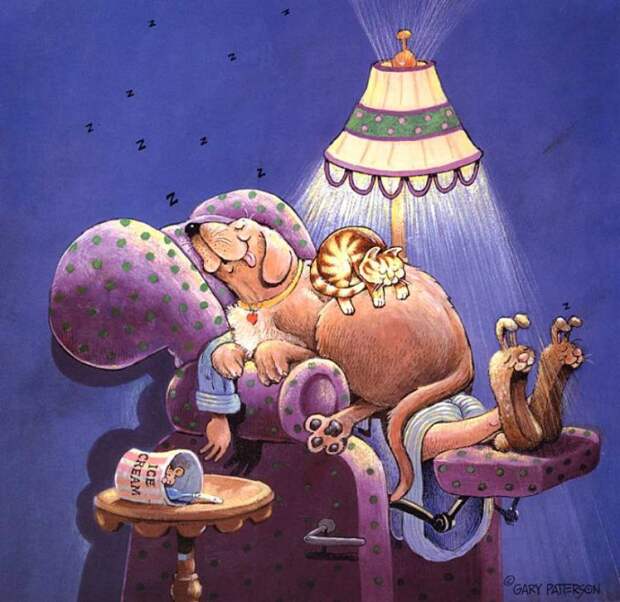 Коты-котики,теплые животики... Художник Гэри Паттерсон (Gary Patterson) (114 картинок)