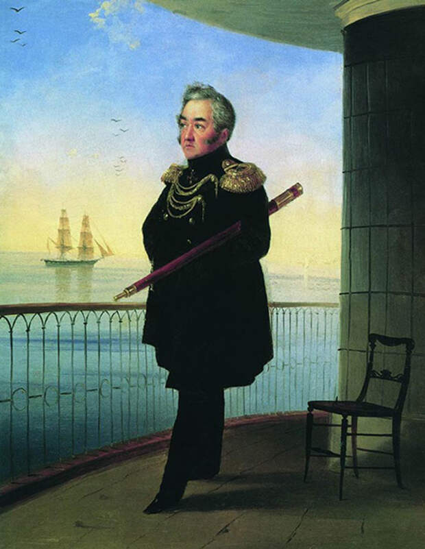 Портрет вице-адмирала М. П. Лазарева художника Ивана Айвазовского,1839 год.