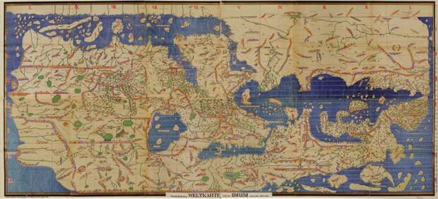 1. Рожеровая карта мира аль-Идриси, 1154 год карта, мир