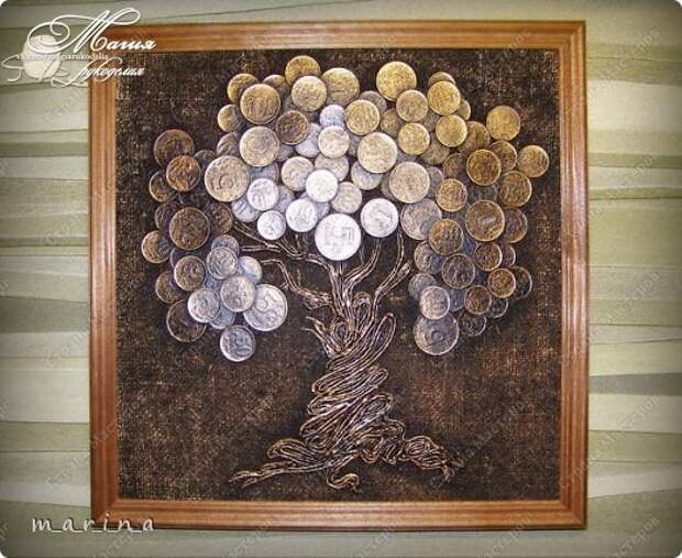 Денежное дерево с монетами (мастер-класс)