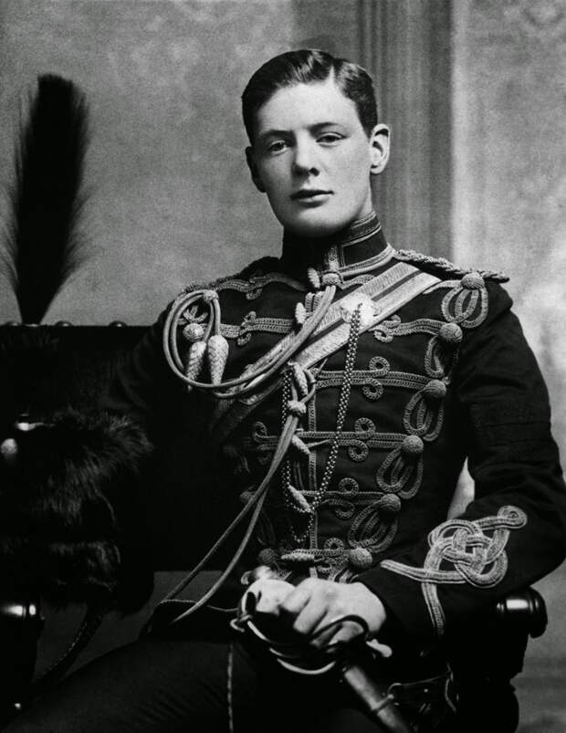 A rare shot of a young Winston Churchill, 1895