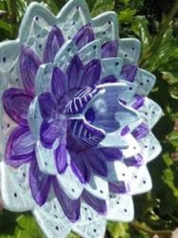 Стеклянные цветы для сада