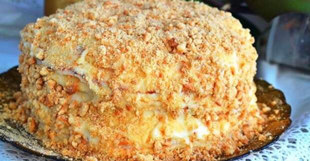 Духовка не нужна: вкуснейший торт пломбир, без выпечки