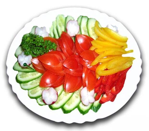 Новогодняя нарезка: овощная тарелка