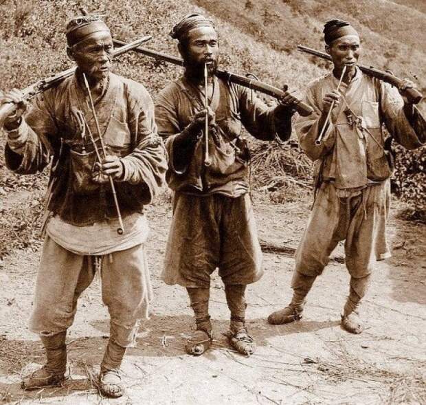 Охотники на тигров, Корея, 1920 год. история, люди, мир, фото