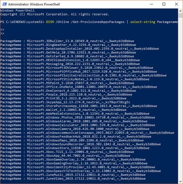 Deleting Windows 10 Bloatware with DISM