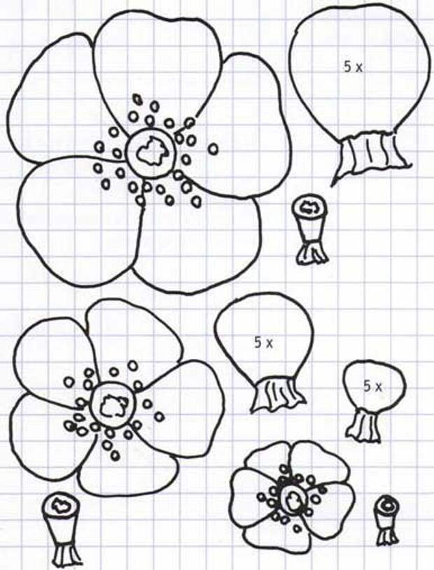Цветы из ткани - фото