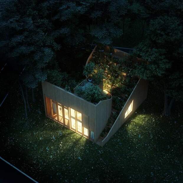 Дом с огородом на крыше в Германии