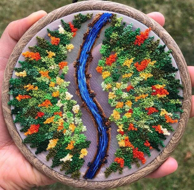 Удивительные вышитые пейзажи от Sew Beautiful