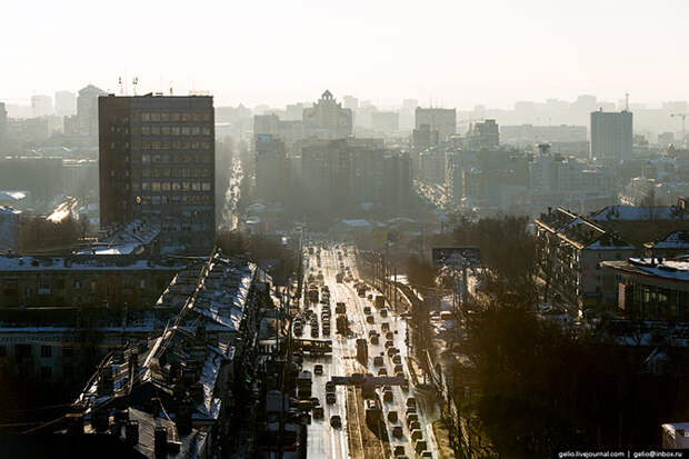 Зимняя Пермь с высоты