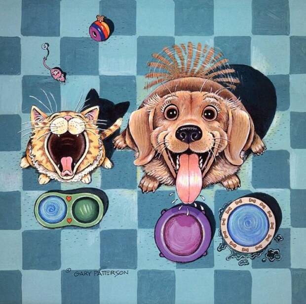 Коты-котики,теплые животики... Художник Гэри Паттерсон (Gary Patterson) (114 картинок)
