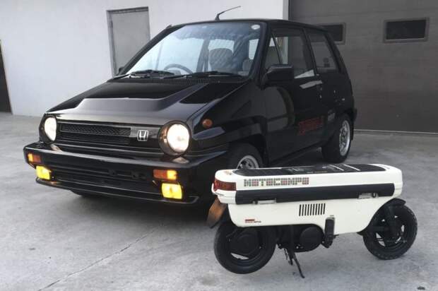 Honda City Turbo II со скутером Motocompo – Японский ответ вызовам большого города