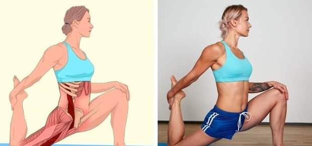 Изображения, которые покажут, какие мышцы вы растягиваете