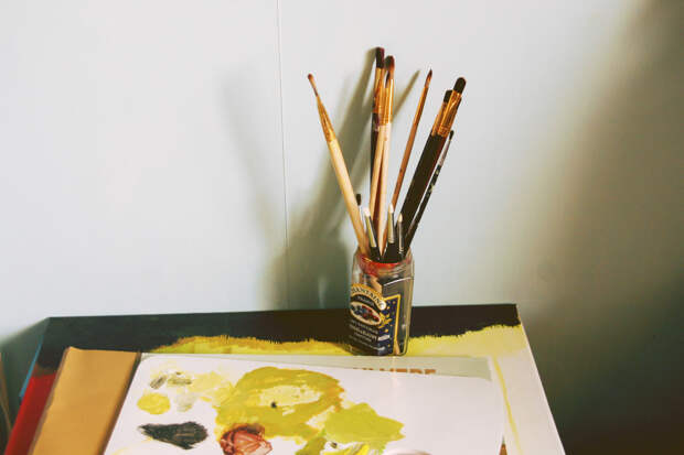 Experiment with different brushes and colours